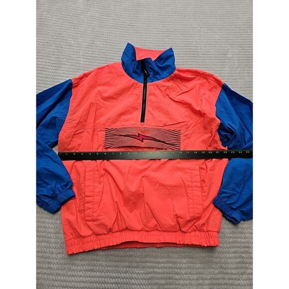 Vintage Lightning Bolt Jacket Mens Medium Pullover Wondbreaker Pockets - Picture 3 of 7